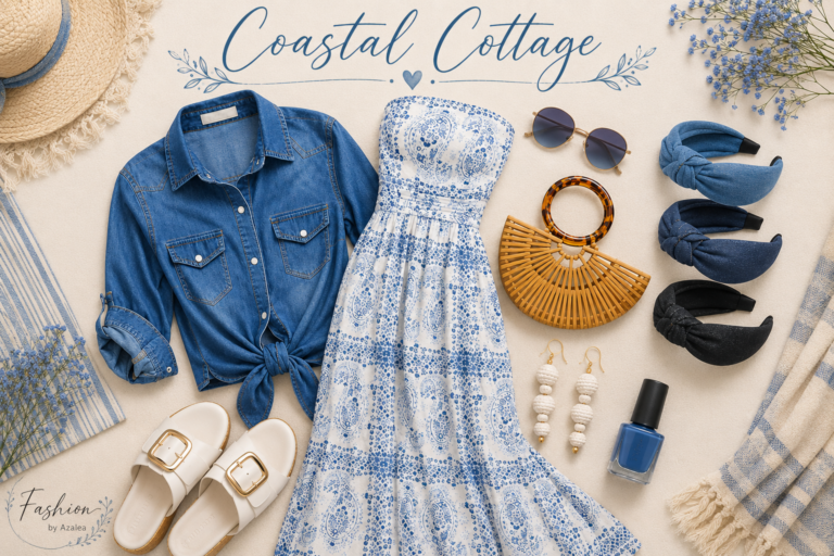 Coastal Cottage Elegance:Effortless Blue & White Summer Style
