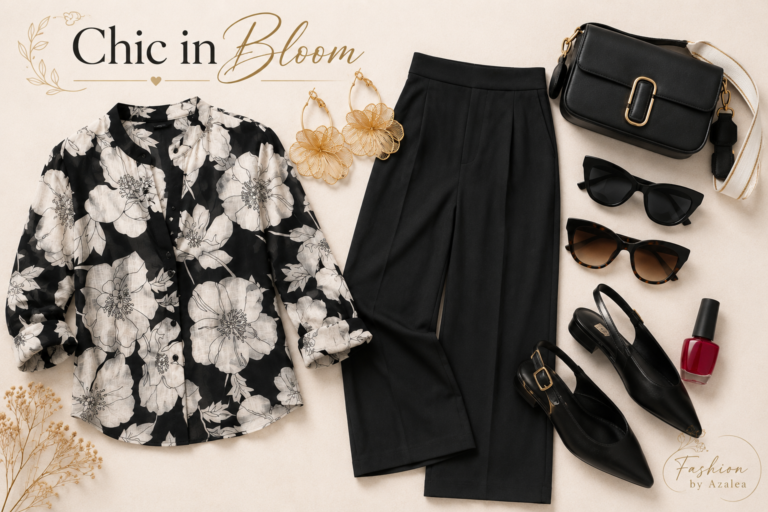 Chic in Bloom: Elegant Black & White Fashion for the Modern Woman