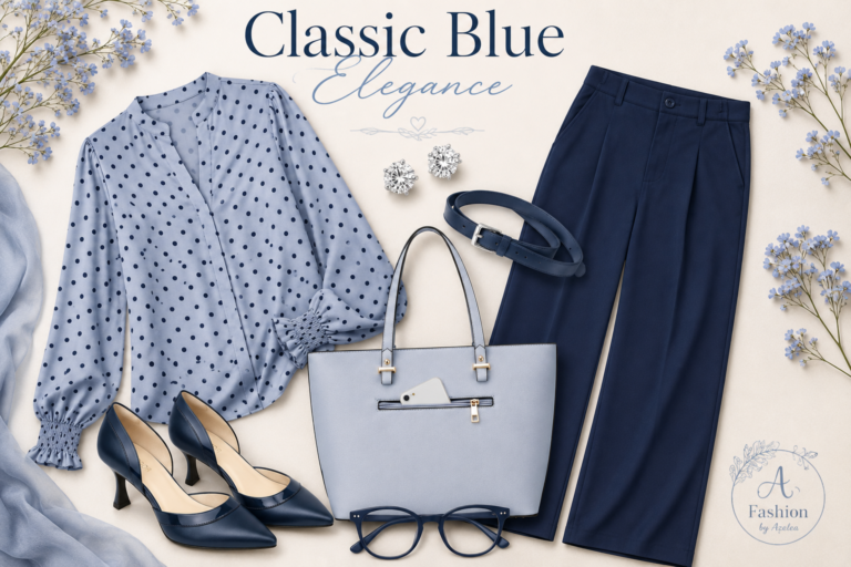 Classic Blue Elegance:Timeless Office Fashion for Women
