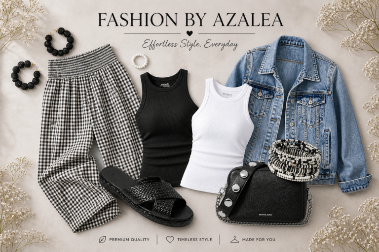 The Art of Monochrome: A Black, White & Denim Look That Does Everything Right